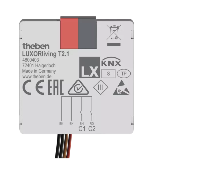 Интерфейс кнопочный Theben LUXORliving T2.1 (4800403)