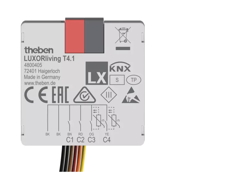 Интерфейс кнопочный Theben LUXORliving T4.1 (4800405)