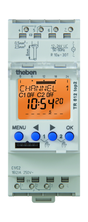 Таймер цифровой недельный Theben TR 612 top2 24V (6124100)
