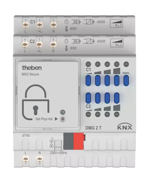 Актуатор диммер Theben DMG 2 T KNX (4930270)