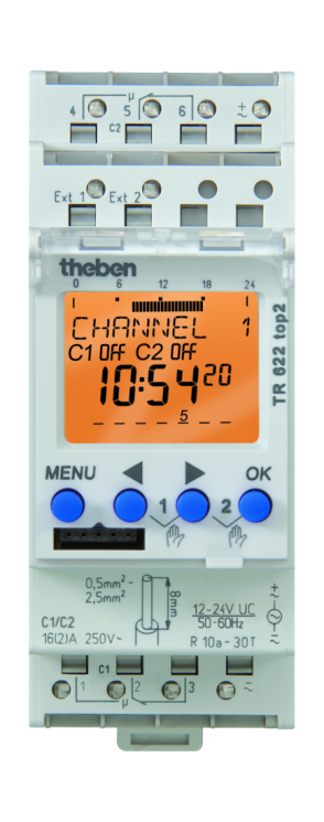 Таймер цифровой недельный Theben TR 622 top2 24V (6224100)