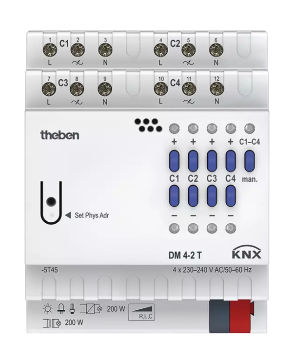 Актуатор диммер Theben DM 4-2 T KNX (4940280)