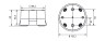 Коробка для накладного монтажа Theben Surface frame 110A GR (9070913)